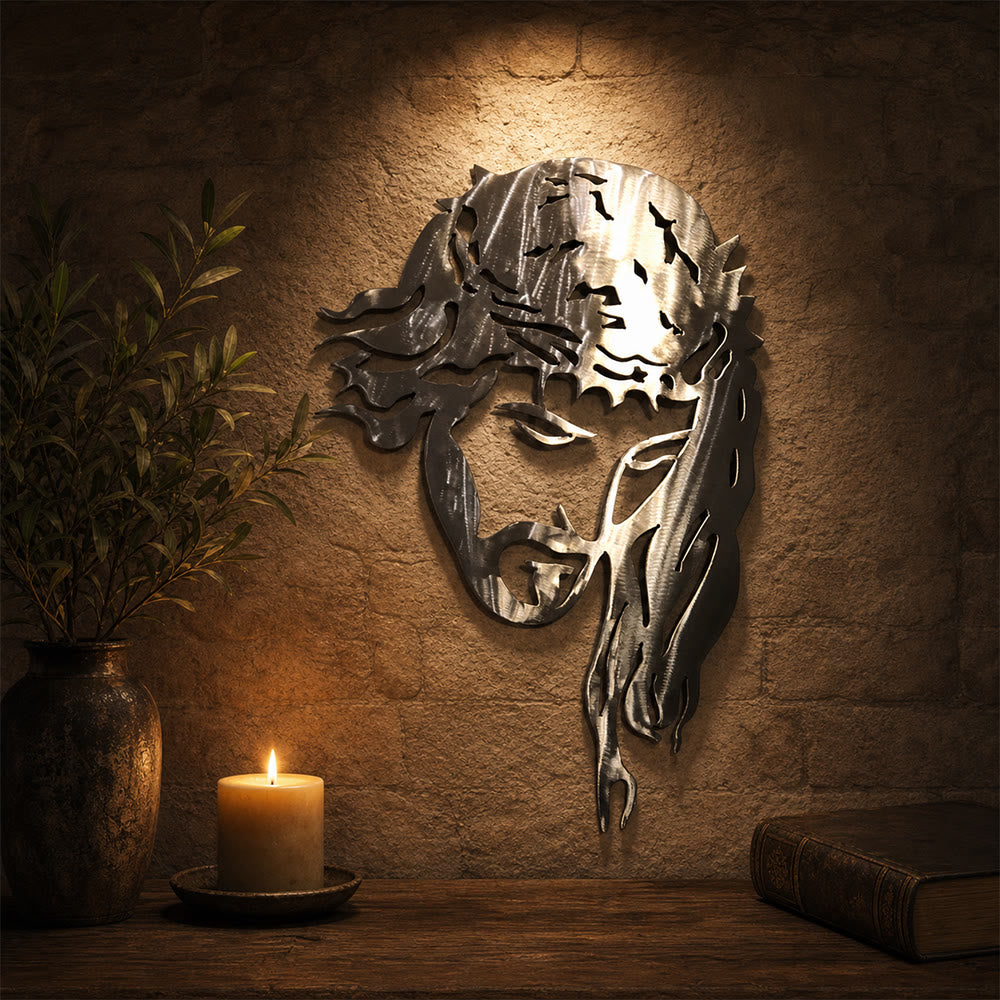 Christianartworkshop Decorazione murale in metallo raffigurante Gesù con la corona di spine: simbolo della sua sofferenza e della sua gloria. - image 1