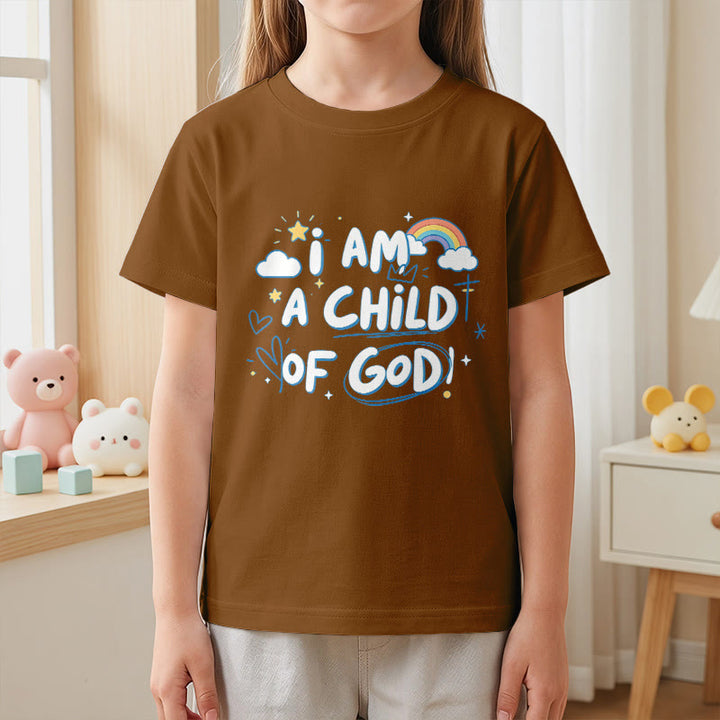 Christianartworkshop Maglietta per bambini con nuvola e croce fantasiose e la scritta "Sono un figlio di Dio" - image 16