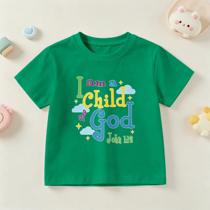 Christianartworkshop Maglietta per bambini con nuvola e stella, ispirata alla fantasia "Sono un figlio di Dio" (Giovanni 1:12). - Verde - US/UK/AU 14, EU170 - image 15