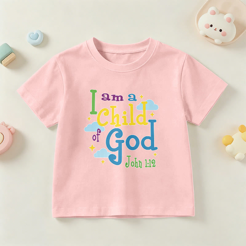 Christianartworkshop Maglietta per bambini con nuvola e stella, ispirata alla fantasia "Sono un figlio di Dio" (Giovanni 1:12). - Rosa - US/UK/AU 14, EU170 - image 12