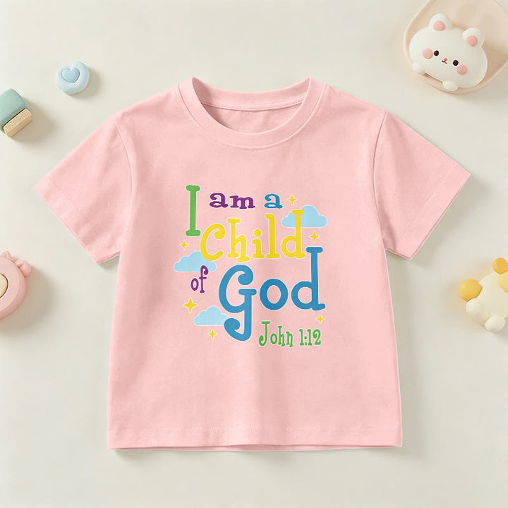 Christianartworkshop Maglietta per bambini con nuvola e stella, ispirata alla fantasia "Sono un figlio di Dio" (Giovanni 1:12). - Rosa - US/UK/AU 14, EU170 - image 12