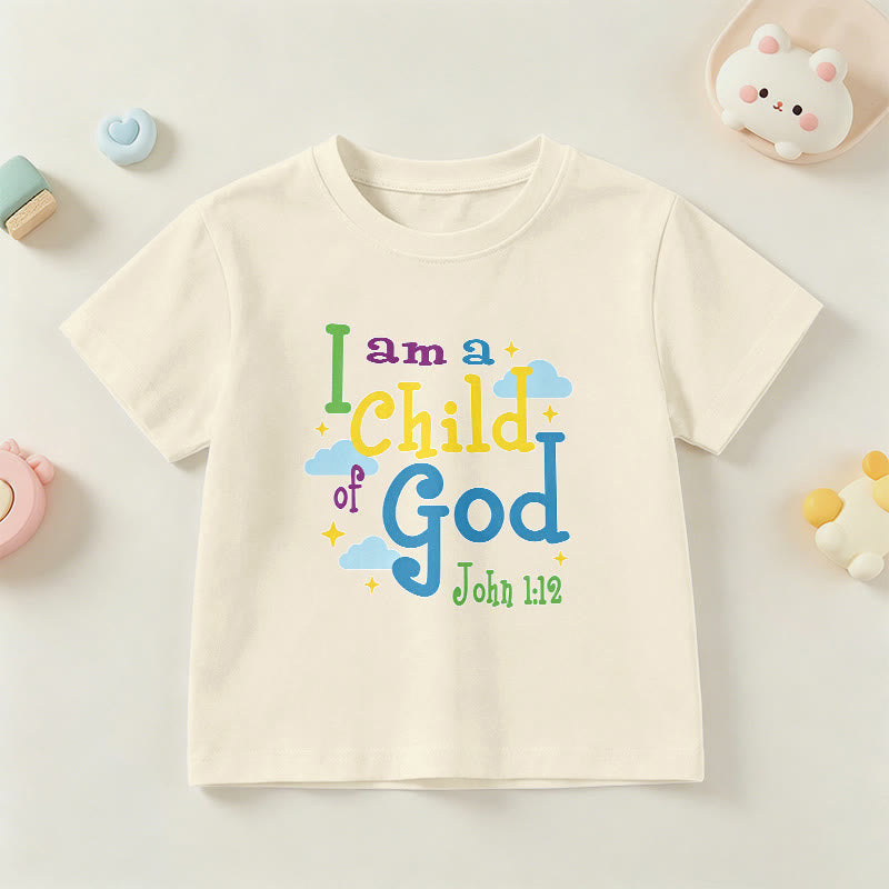 Christianartworkshop Maglietta per bambini con nuvola e stella, ispirata alla fantasia "Sono un figlio di Dio" (Giovanni 1:12). - Beige - US/UK/AU 14, EU170 - image 21