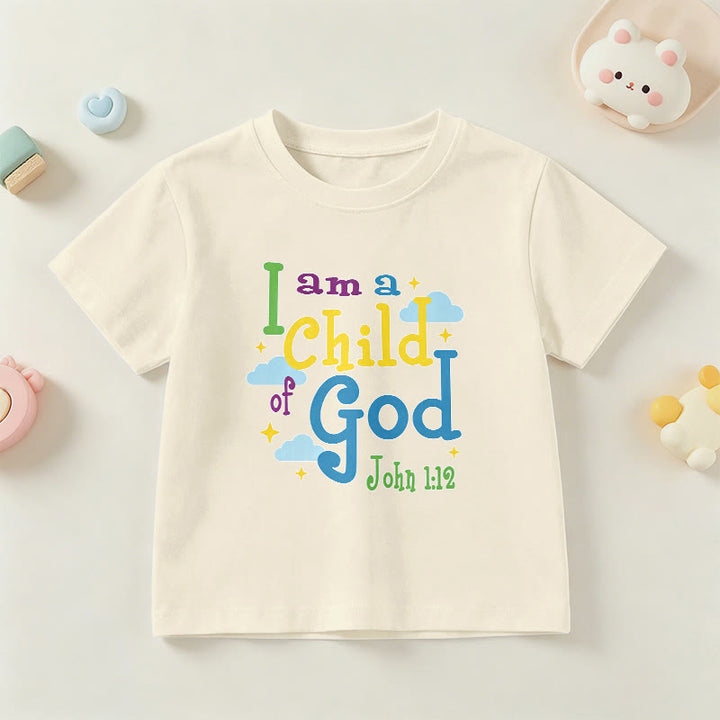 Christianartworkshop Maglietta per bambini con nuvola e stella, ispirata alla fantasia "Sono un figlio di Dio" (Giovanni 1:12). - Beige - US/UK/AU 14, EU170 - image 21