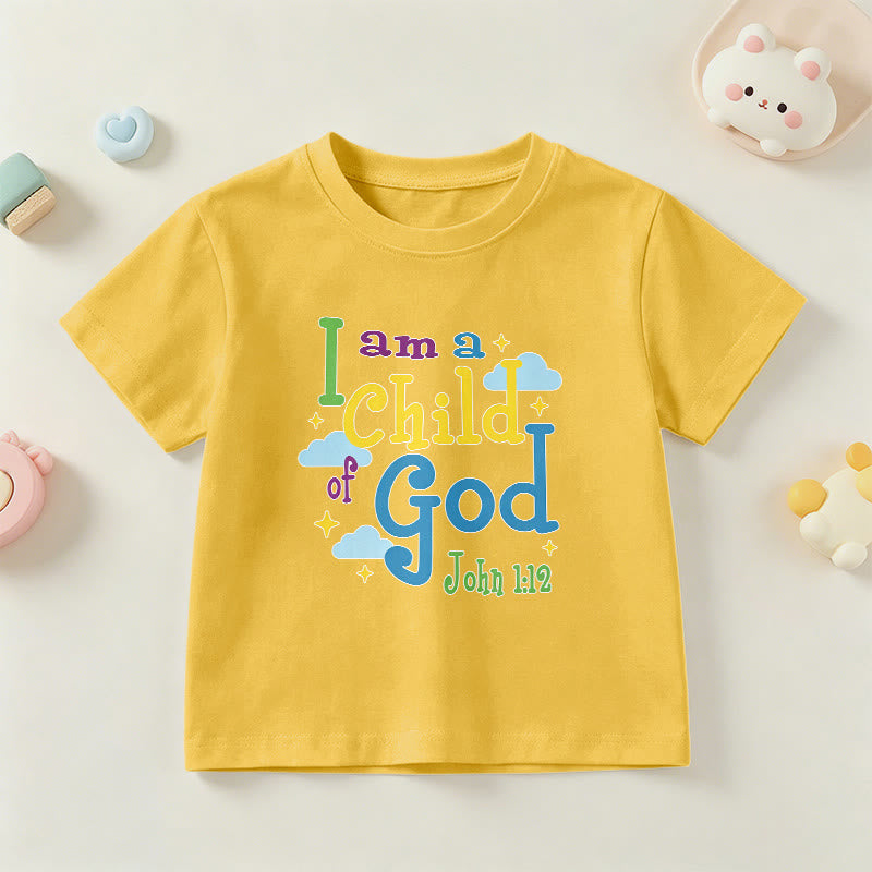 Christianartworkshop Maglietta per bambini con nuvola e stella, ispirata alla fantasia "Sono un figlio di Dio" (Giovanni 1:12). - Giallo - US/UK/AU 14, EU170 - image 27