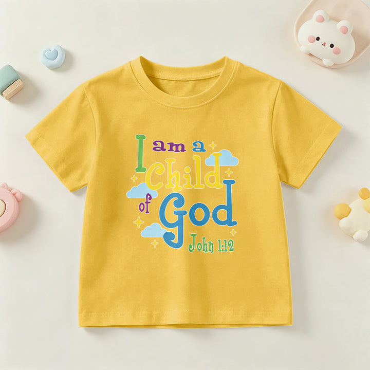 Christianartworkshop Maglietta per bambini con nuvola e stella, ispirata alla fantasia "Sono un figlio di Dio" (Giovanni 1:12). - Giallo - US/UK/AU 14, EU170 - image 27