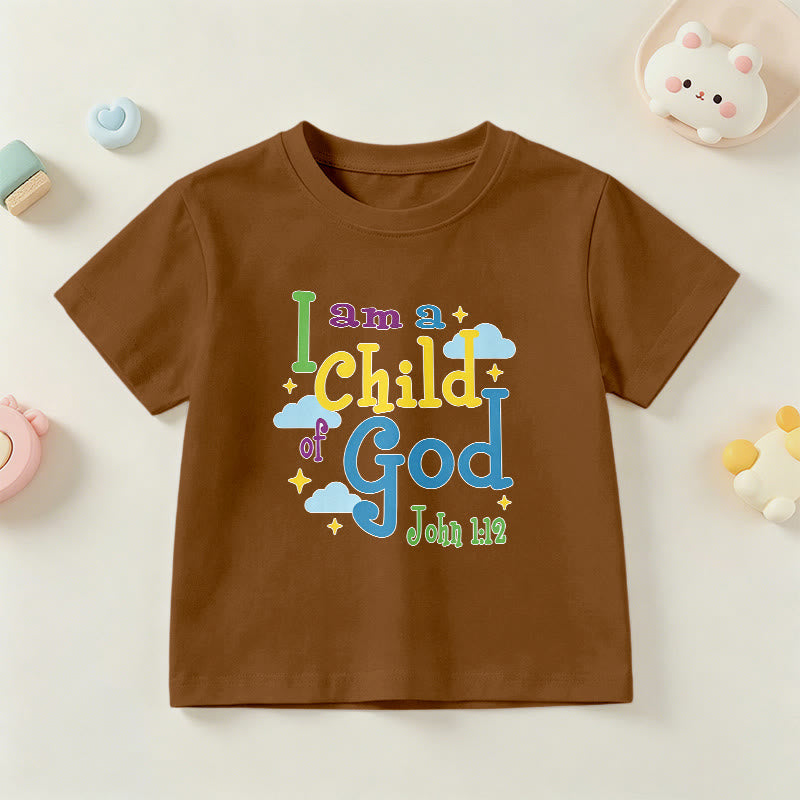 Christianartworkshop Maglietta per bambini con nuvola e stella, ispirata alla fantasia "Sono un figlio di Dio" (Giovanni 1:12). - Marrone - US/UK/AU 14, EU170 - image 18