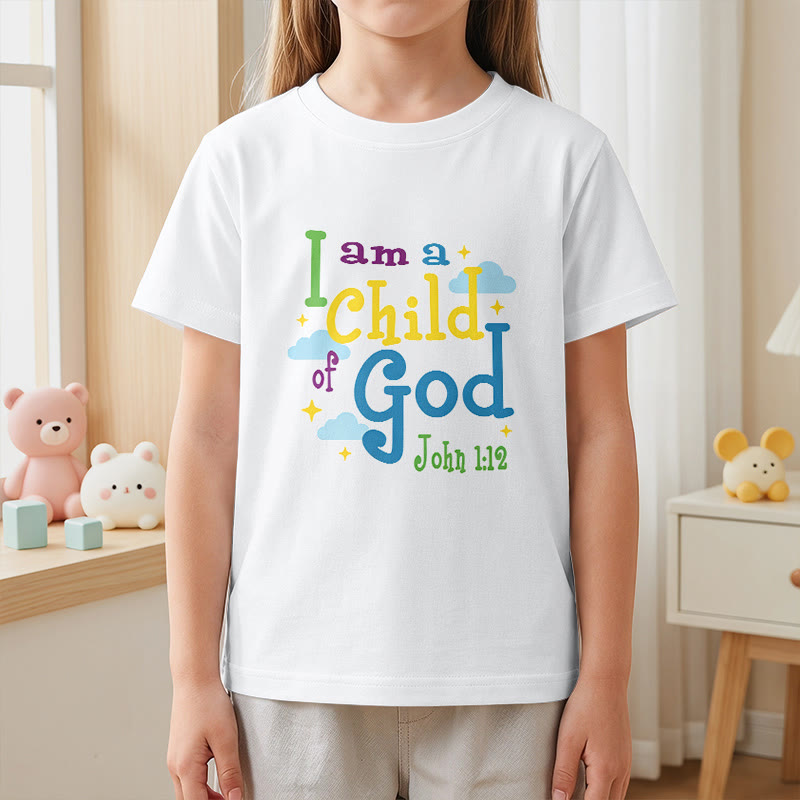 Christianartworkshop Maglietta per bambini con nuvola e stella, ispirata alla fantasia "Sono un figlio di Dio" (Giovanni 1:12). - image 5
