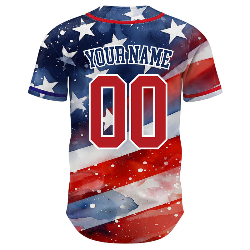 Christianartworkshop Maglia da baseball personalizzata con scritta "Gesù salva gli Stati Uniti", patriottismo, fede e libertà - image 2