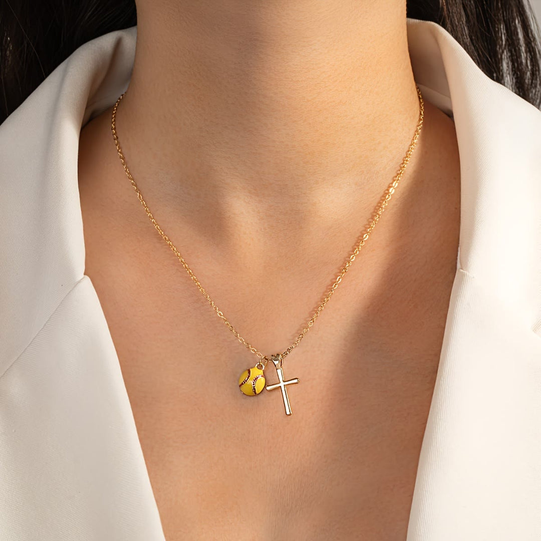 Christianartworkshop Collana con ciondolo a forma di palla sportiva e croce con versetto di Filippesi 4:13: un simbolo di fede e forza atletica. - image 8