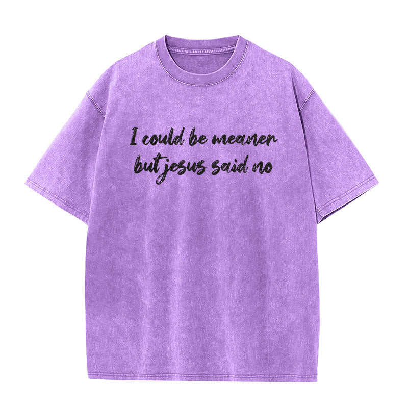 Christianartworkshop Potrei essere più cattivo, ma Gesù ha detto di no. Maglietta unisex con citazione divertente sulla fede. - Viola - 5XL - image 6