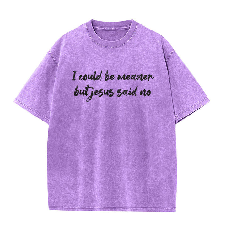 Christianartworkshop Potrei essere più cattivo, ma Gesù ha detto di no. Maglietta unisex con citazione divertente sulla fede. - Viola - 5XL - image 6