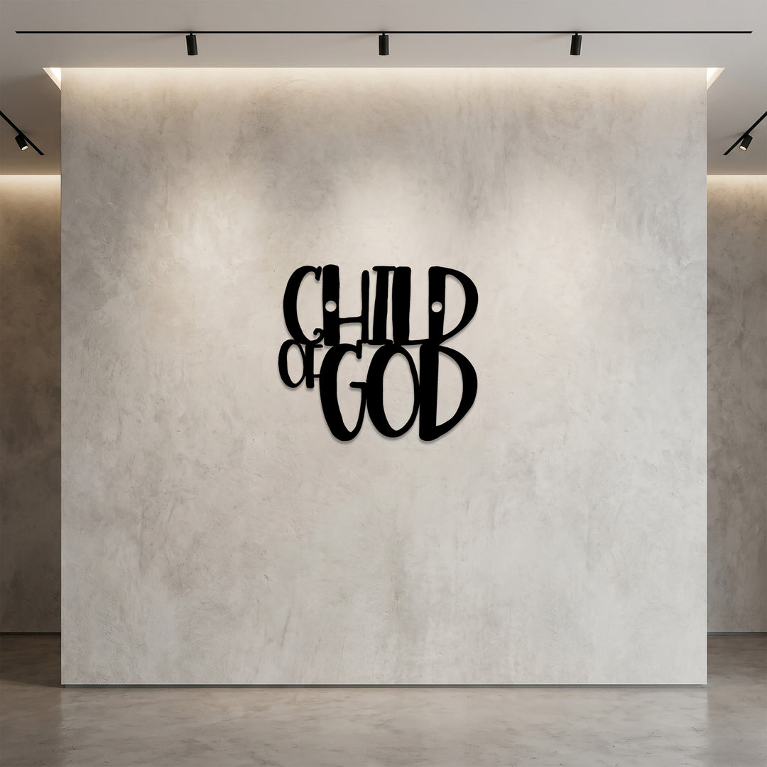 Christianartworkshop Decorazione murale in metallo con scritta "Figlio di Dio" in corsivo: una dichiarazione audace di identità divina. - image 3