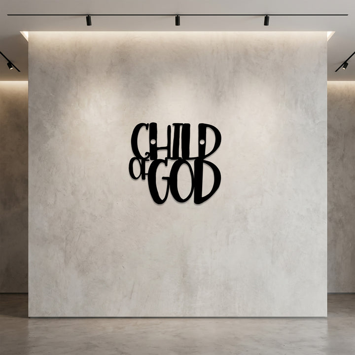 Christianartworkshop Decorazione murale in metallo con scritta "Figlio di Dio" in corsivo: una dichiarazione audace di identità divina. - image 3