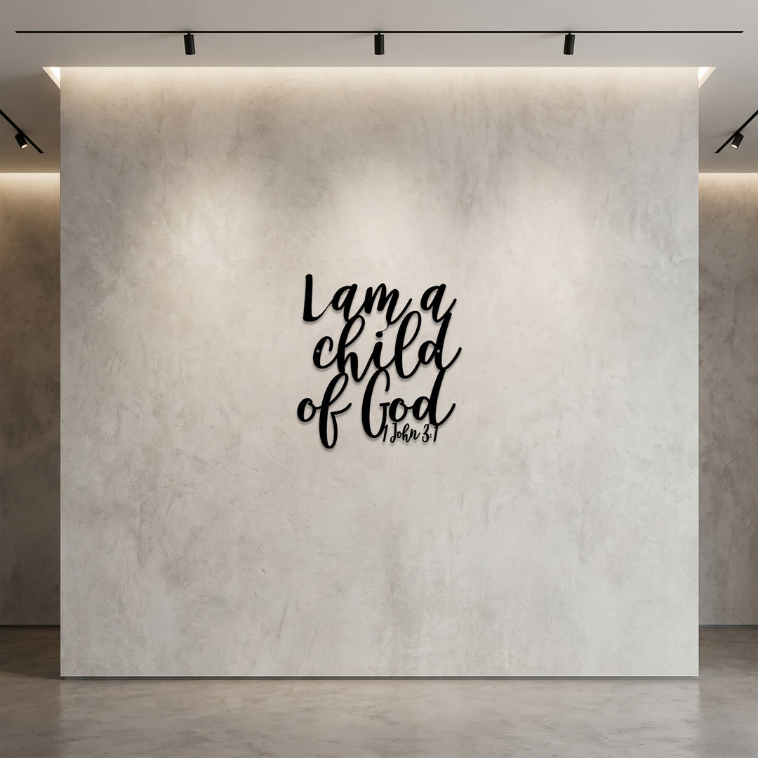 Christianartworkshop Io sono un figlio di Dio 1 Giovanni 3:1 Decorazione murale in metallo: una sincera dichiarazione di appartenenza divina - image 2