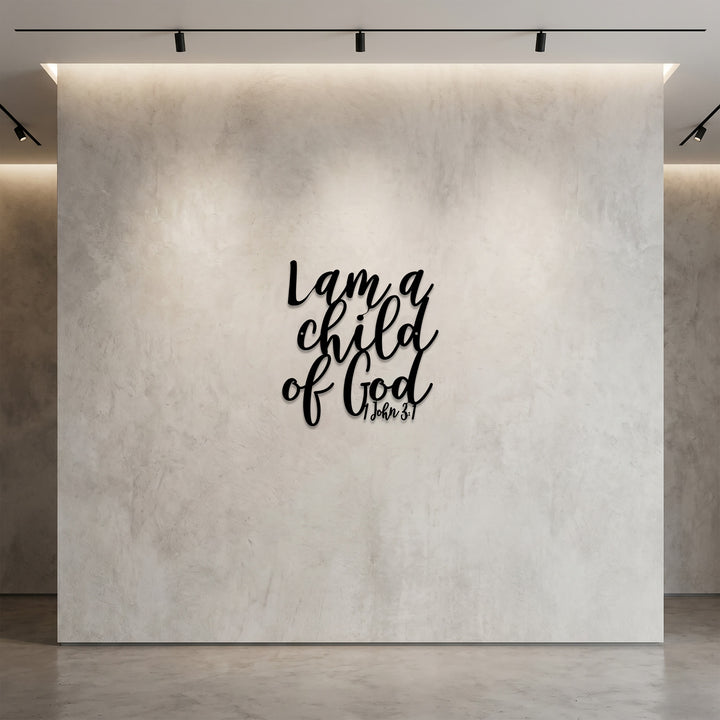 Christianartworkshop Io sono un figlio di Dio 1 Giovanni 3:1 Decorazione murale in metallo: una sincera dichiarazione di appartenenza divina - image 2