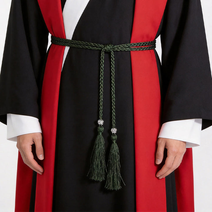 Christianartworkshop Cintura intrecciata con decorazioni e nappe: un sacro accessorio liturgico - Nero - image 4