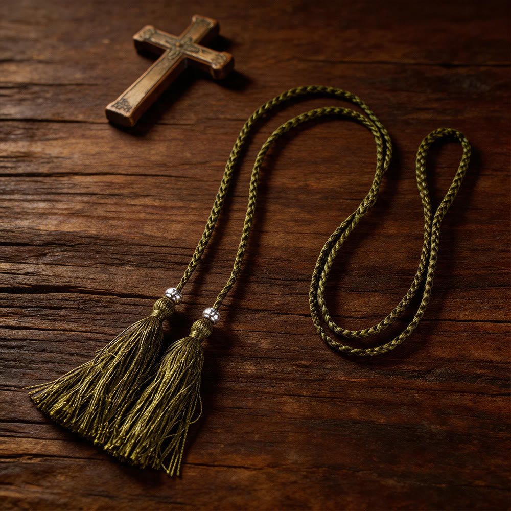 Christianartworkshop Cintura intrecciata con decorazioni e nappe: un sacro accessorio liturgico - image 13