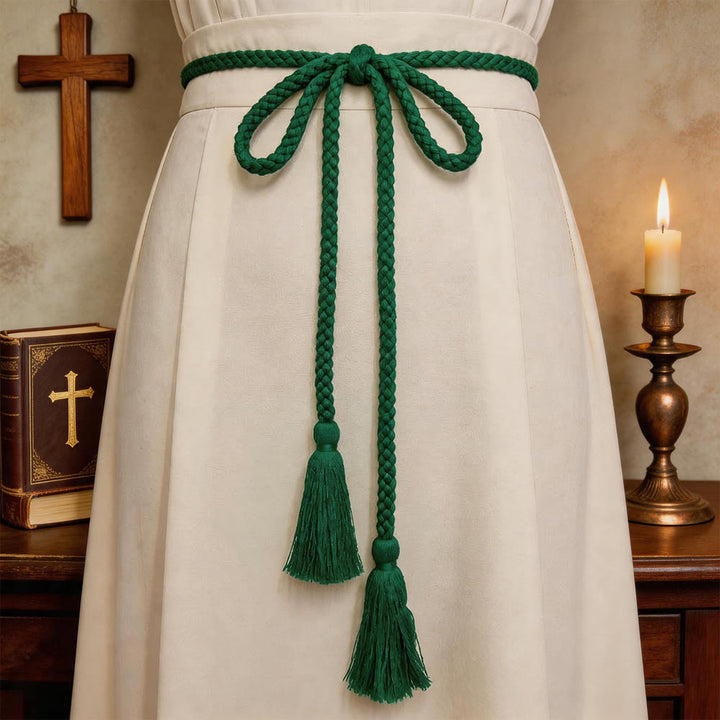 Christianartworkshop Cintura intrecciata semplice con nappe pendenti: una pratica cintura liturgica - image 1