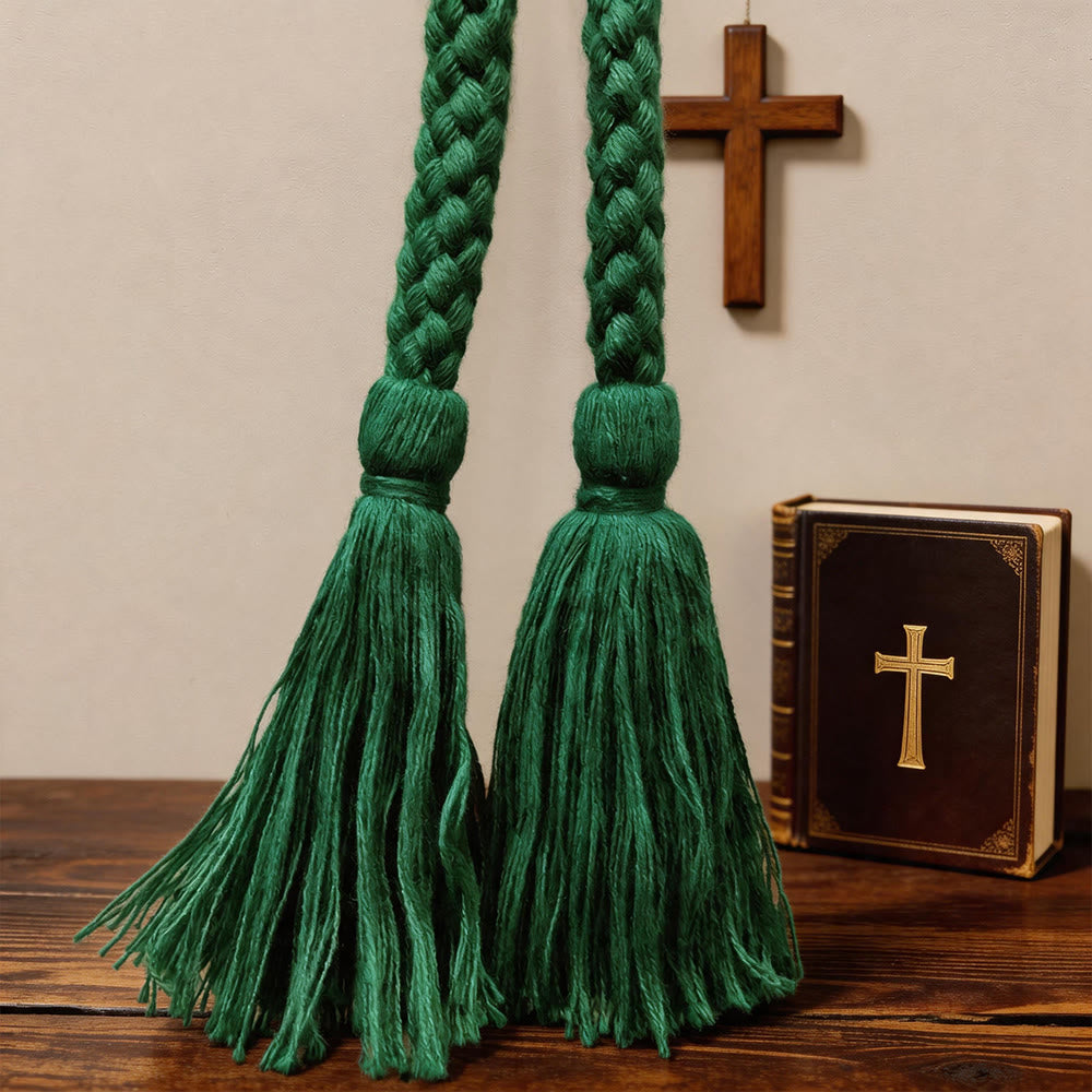 Christianartworkshop Cintura intrecciata semplice con nappe pendenti: una pratica cintura liturgica - image 4