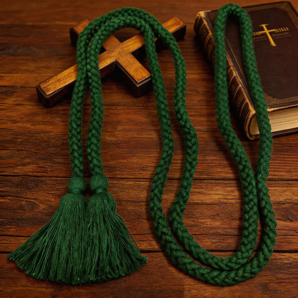 Christianartworkshop Cintura intrecciata semplice con nappe pendenti: una pratica cintura liturgica - image 2