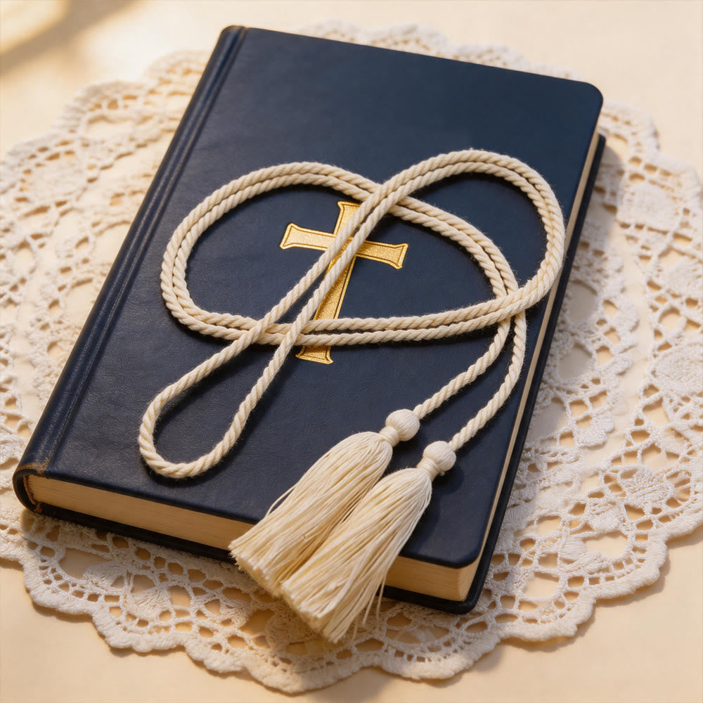 Christianartworkshop Cintura clericale tradizionale con nappe: simbolo di servizio e impegno. - image 1