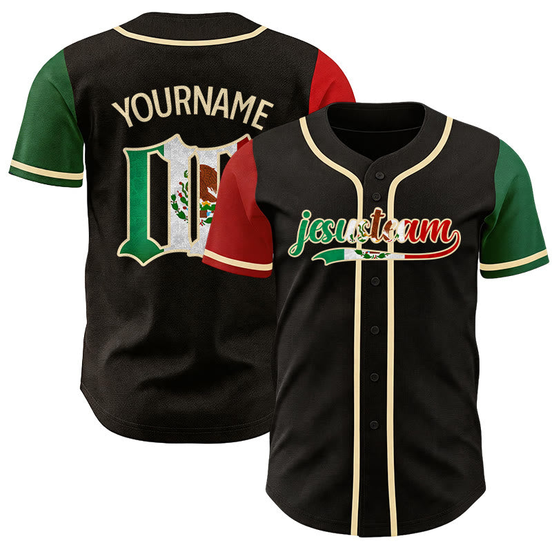 Christianartworkshop Maglia da baseball personalizzata con nome e numero, patrimonio, fede, squadra di Gesù - 5XL - Nome & Numero personalizzati - image 0
