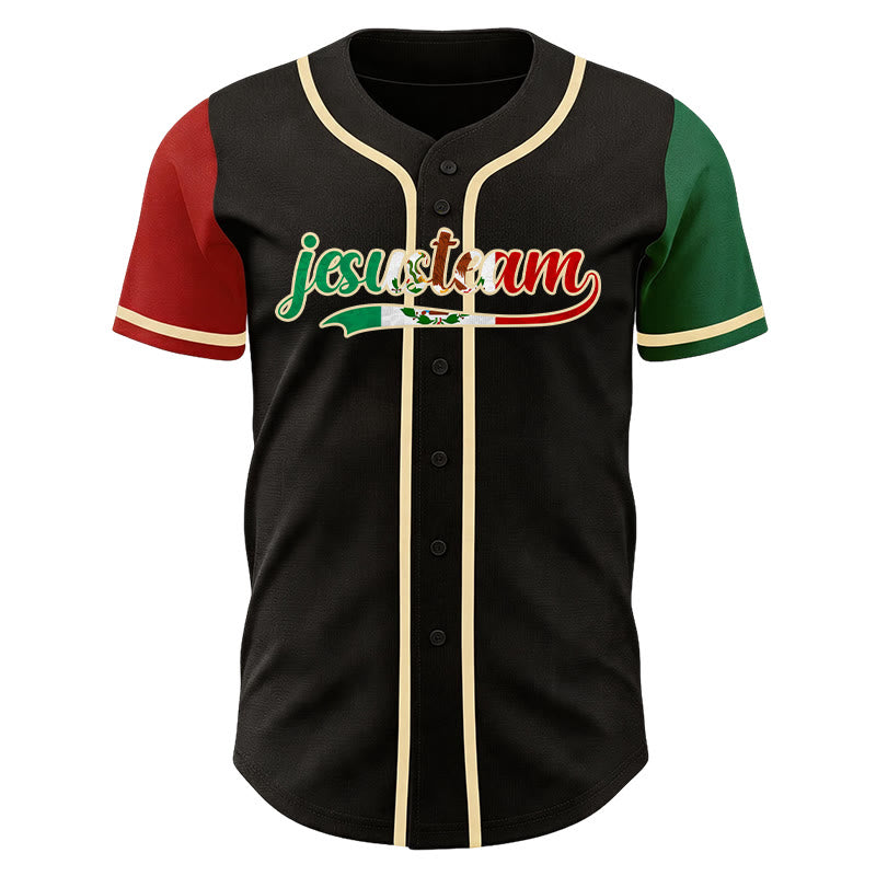 Christianartworkshop Maglia da baseball personalizzata con nome e numero, patrimonio, fede, squadra di Gesù - image 1