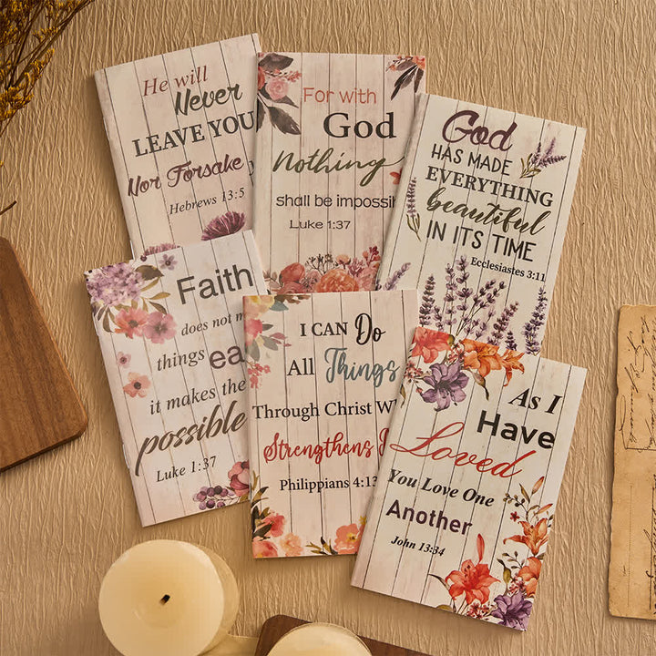 Set regalo Christianartworkshop con penne motivazionali a croce floreale e quaderni con versetti biblici - image 8