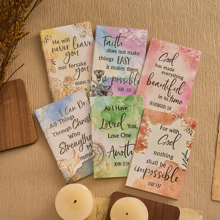 Set regalo Christianartworkshop con penne motivazionali a croce floreale e quaderni con versetti biblici - image 13