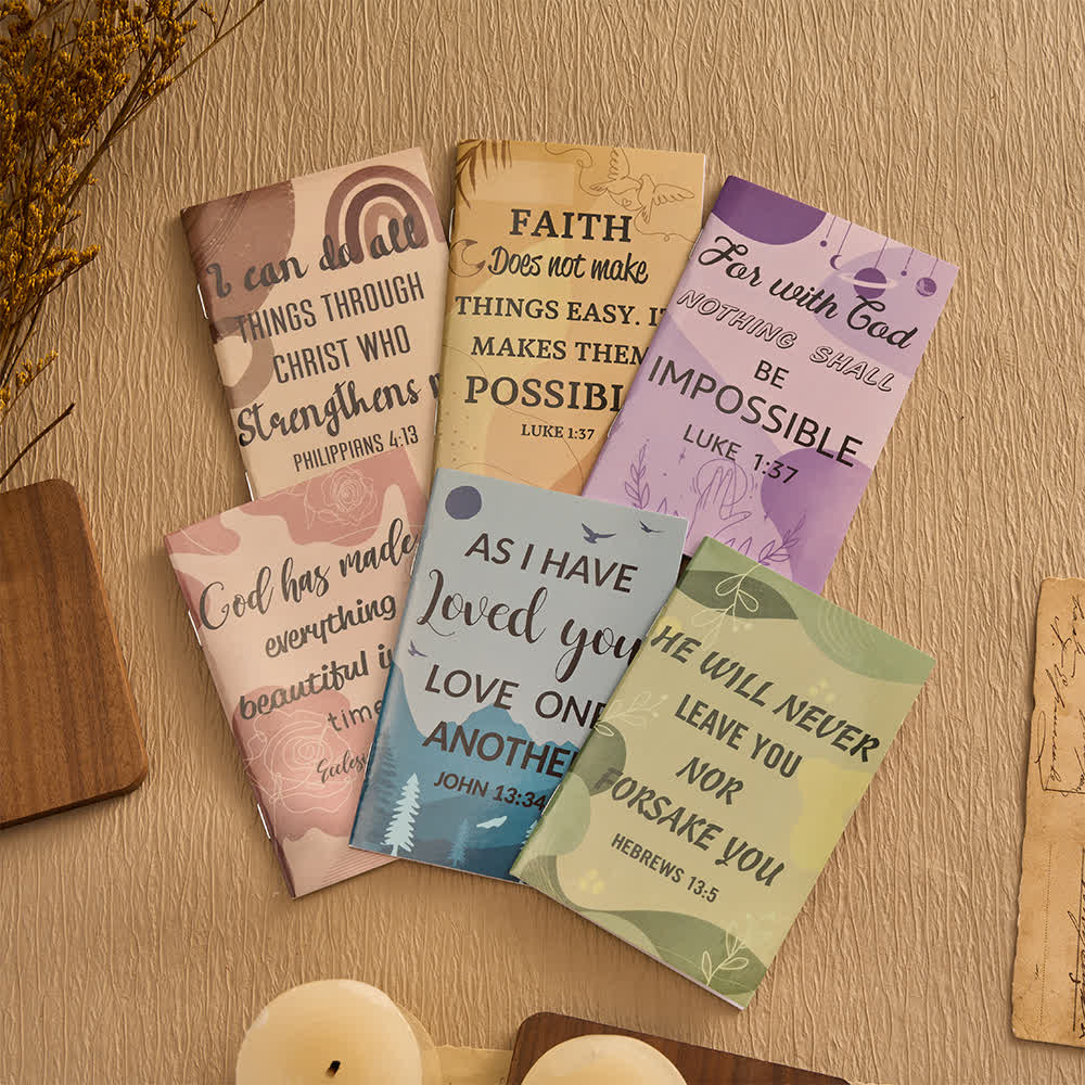 Set regalo Christianartworkshop con penne motivazionali a croce floreale e quaderni con versetti biblici - image 19