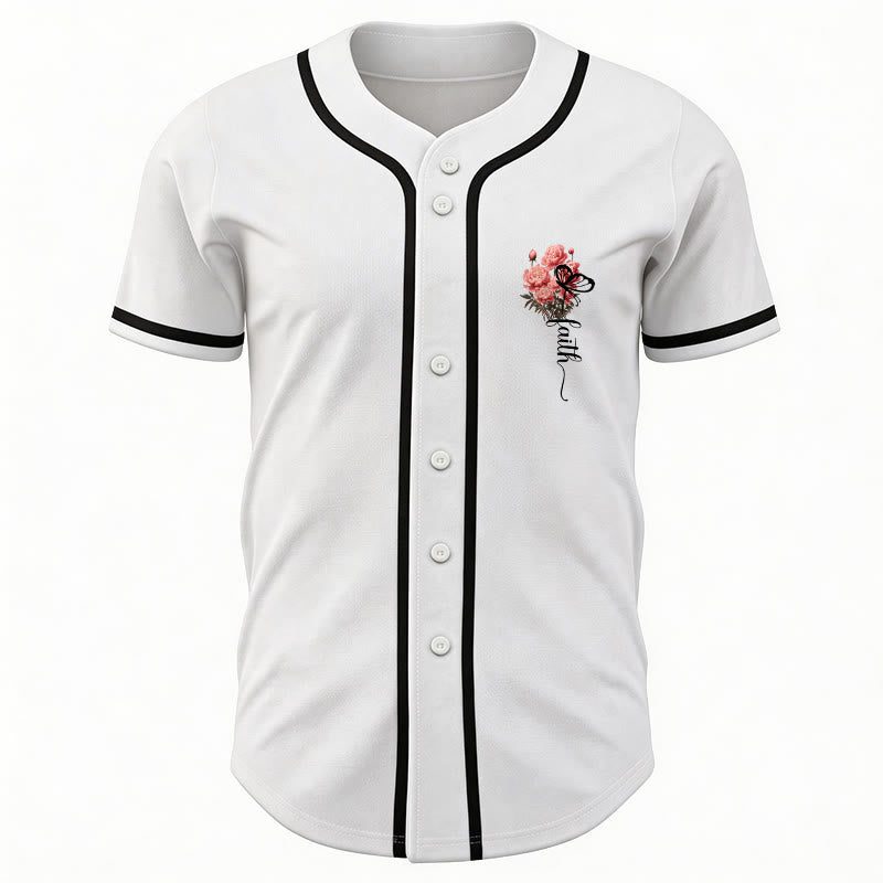 Christianartworkshop "Forse sei stato creato per un tempo come questo" Ester 4:14 Maglia da baseball con stampa di peonia e fede - image 3