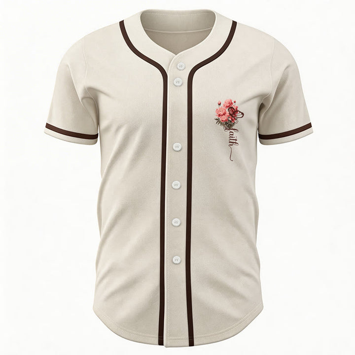 Christianartworkshop "Forse sei stato creato per un tempo come questo" Ester 4:14 Maglia da baseball con stampa di peonia e fede - image 17