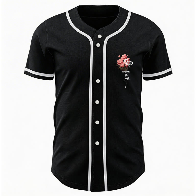 Christianartworkshop "Forse sei stato creato per un tempo come questo" Ester 4:14 Maglia da baseball con stampa di peonia e fede - image 10