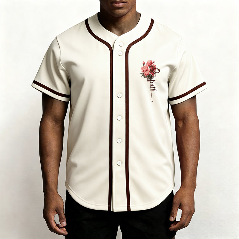 Christianartworkshop "Forse sei stato creato per un tempo come questo" Ester 4:14 Maglia da baseball con stampa di peonia e fede - image 15