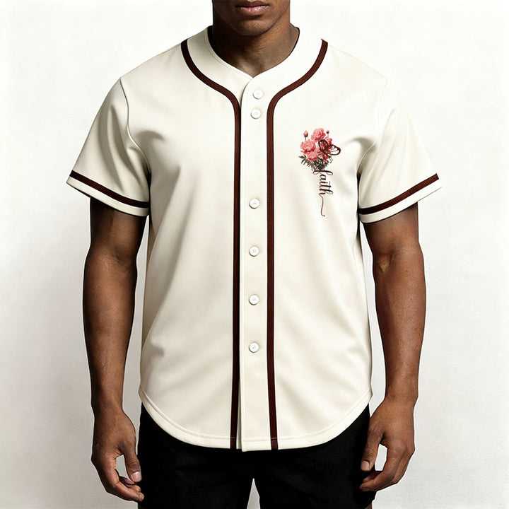 Christianartworkshop "Forse sei stato creato per un tempo come questo" Ester 4:14 Maglia da baseball con stampa di peonia e fede - image 15