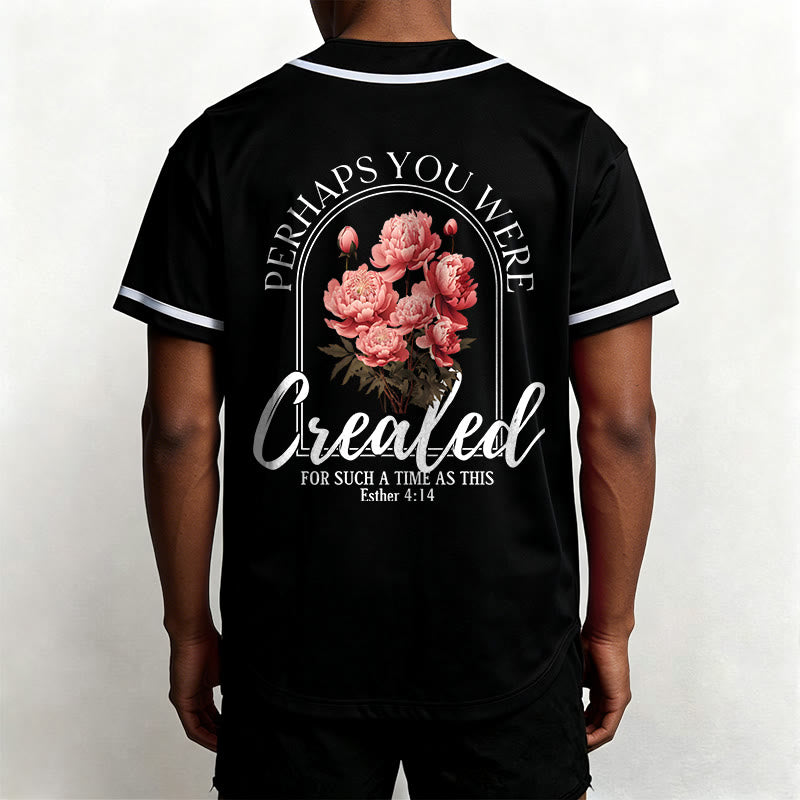 Christianartworkshop "Forse sei stato creato per un tempo come questo" Ester 4:14 Maglia da baseball con stampa di peonia e fede - image 11