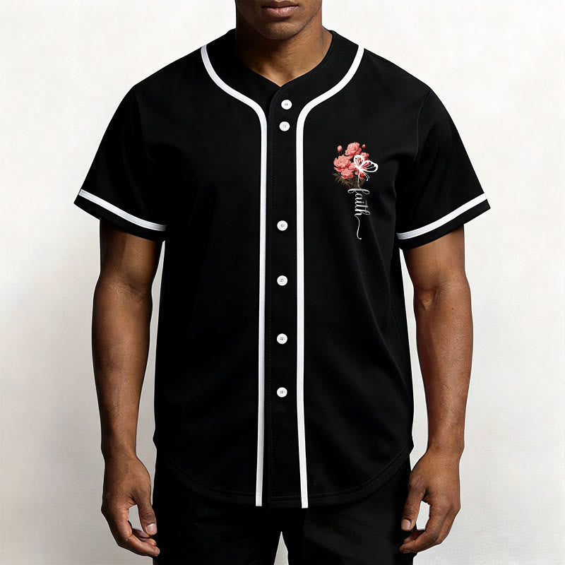 Christianartworkshop "Forse sei stato creato per un tempo come questo" Ester 4:14 Maglia da baseball con stampa di peonia e fede - image 8
