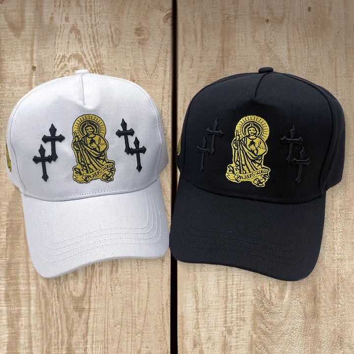 Christianartworkshop Cappellino da baseball classico regolabile con ricamo di San Giuda e Tripla Croce. - image 0