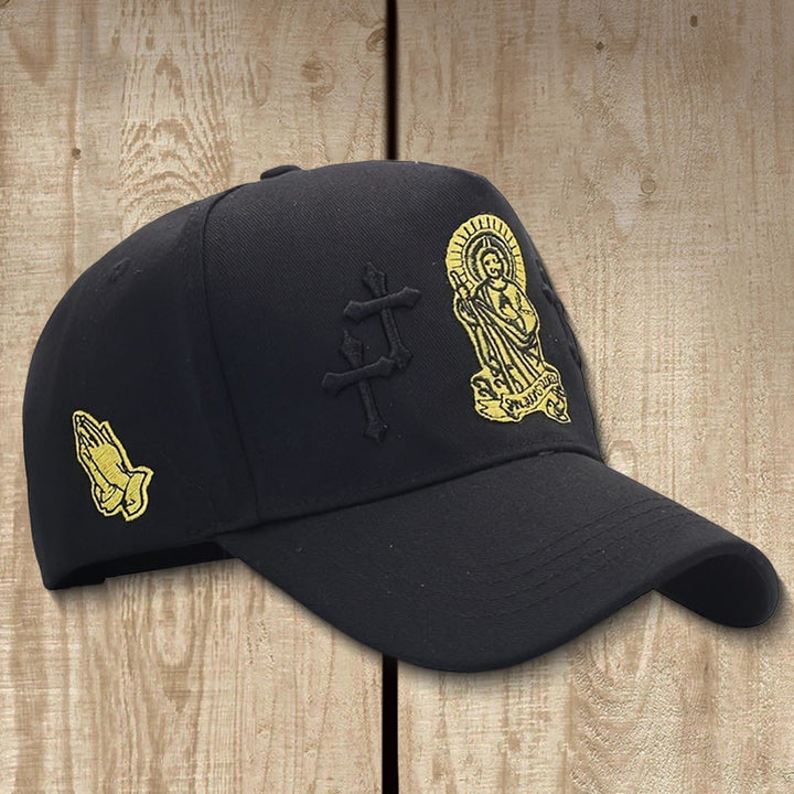 Christianartworkshop Cappellino da baseball classico regolabile con ricamo di San Giuda e Tripla Croce. - image 2