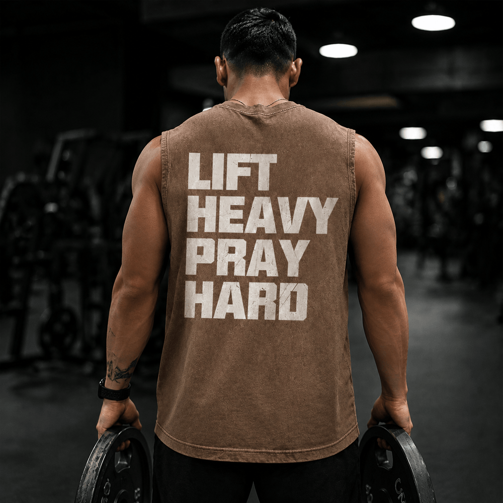 Christianartworkshop Canotta unisex lavata Lift Heavy Pray Hard - image 0