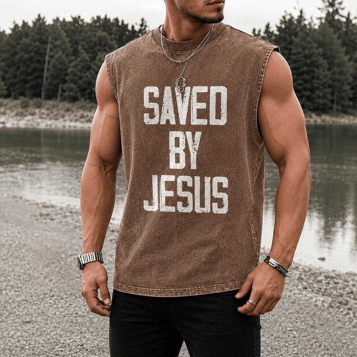 Christianartworkshop Canotta unisex Saved By Jesus - image 0
