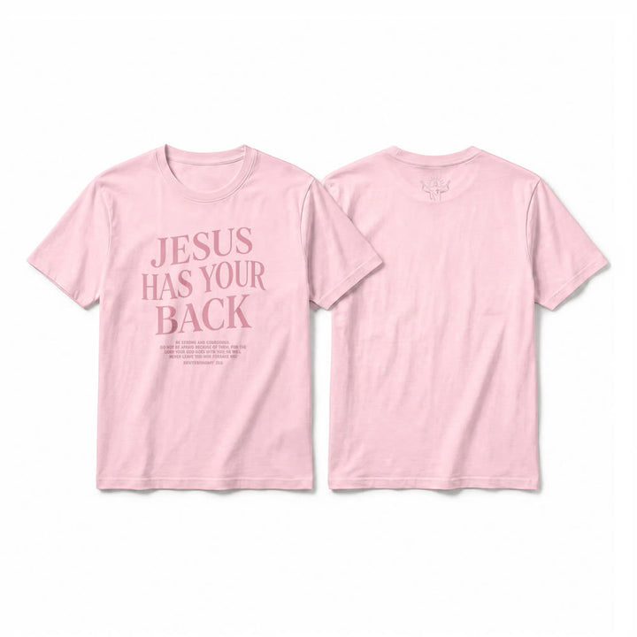 Christianartworkshop Maglietta a maniche corte premium "Gesù ti sostiene" per i credenti fiduciosi - Rosa - 2XL - image 25