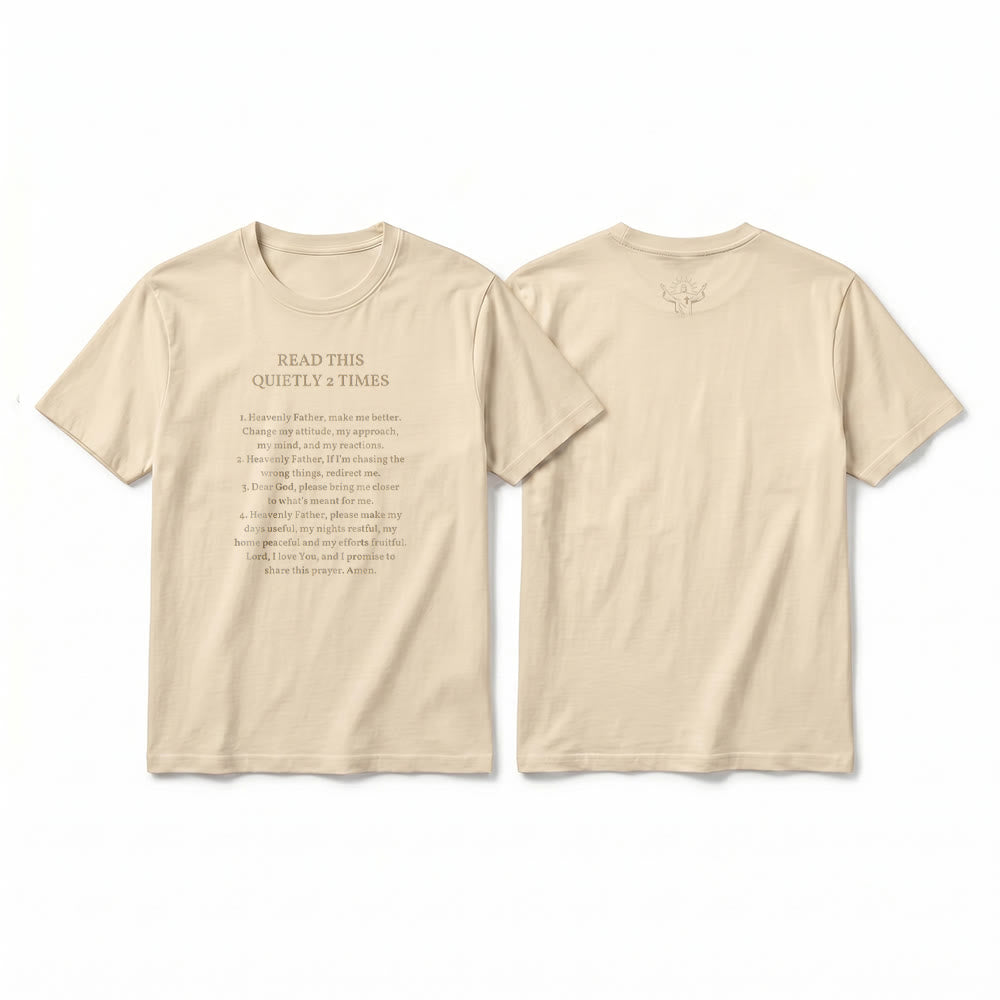 Christianartworkshop Maglietta a maniche corte divertente con la scritta "Leggi questo in silenzio 2 volte" - Faith Premium - Beige - 2XL - image 14