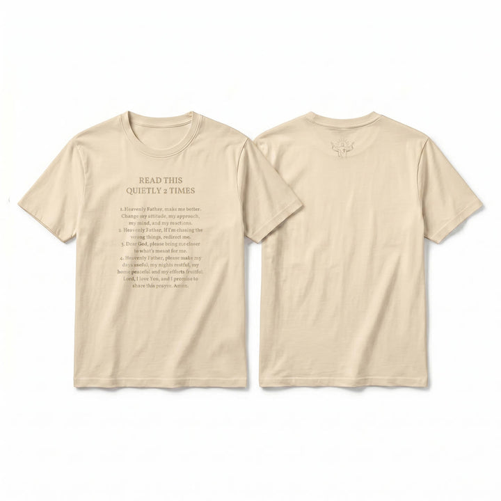 Christianartworkshop Maglietta a maniche corte divertente con la scritta "Leggi questo in silenzio 2 volte" - Faith Premium - Beige - 2XL - image 14