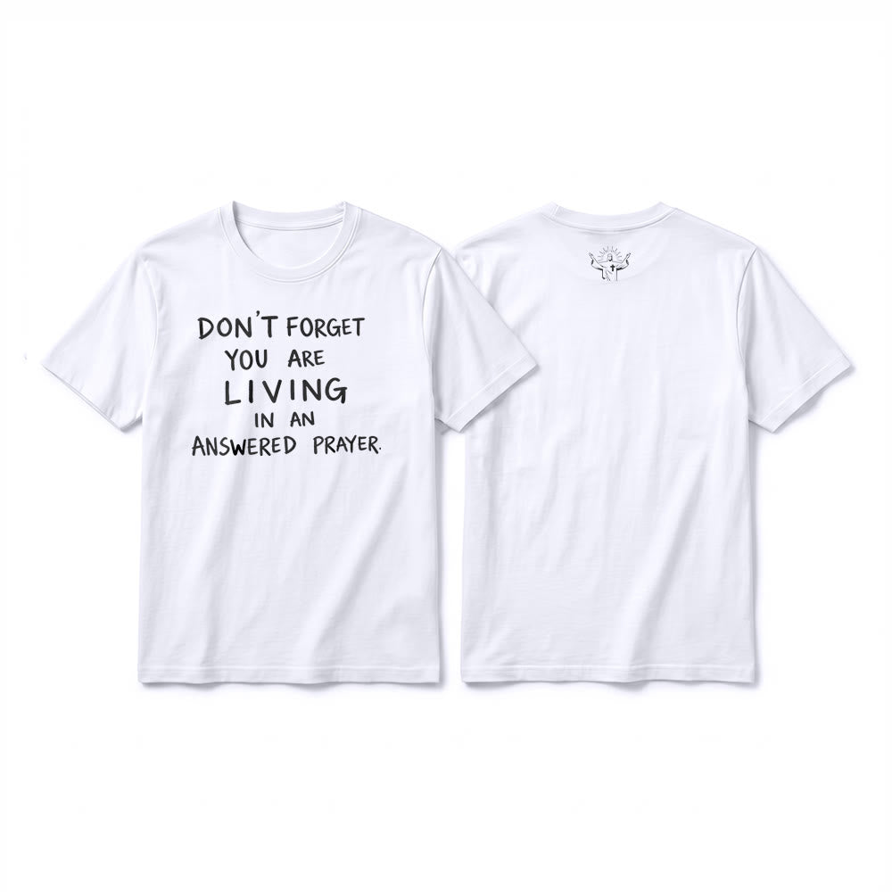 Christianartworkshop T-shirt a maniche corte premium "Gratitudine fedele - Preghiera esaudita" - Bianco - 2XL - image 10