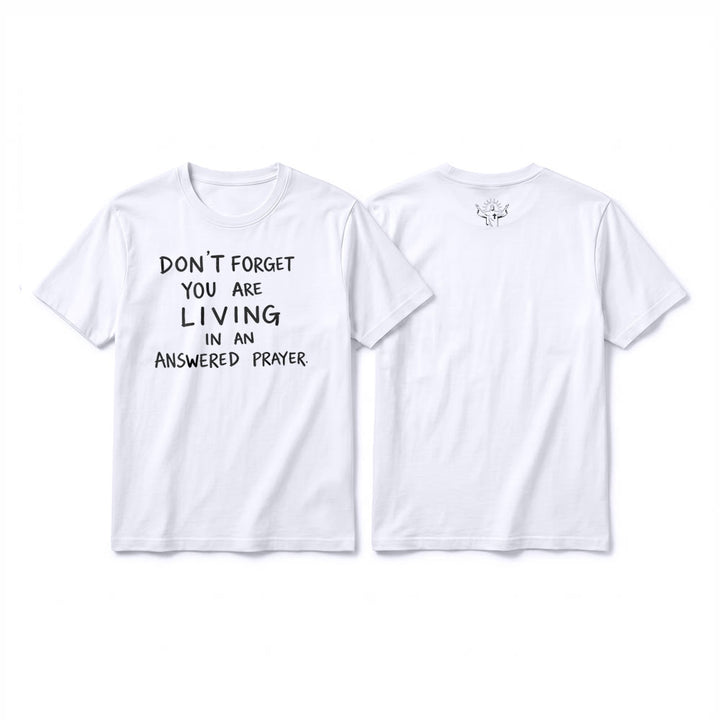 Christianartworkshop T-shirt a maniche corte premium "Gratitudine fedele - Preghiera esaudita" - Bianco - 2XL - image 10