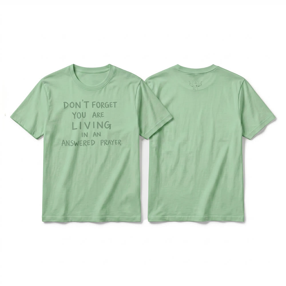 Christianartworkshop T-shirt a maniche corte premium "Gratitudine fedele - Preghiera esaudita" - Verde chiaro - 2XL - image 22