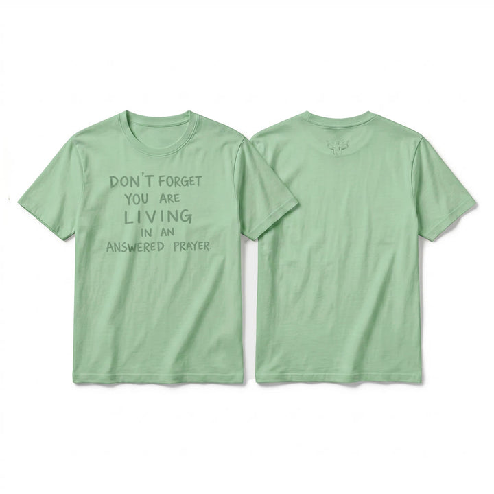 Christianartworkshop T-shirt a maniche corte premium "Gratitudine fedele - Preghiera esaudita" - Verde chiaro - 2XL - image 22