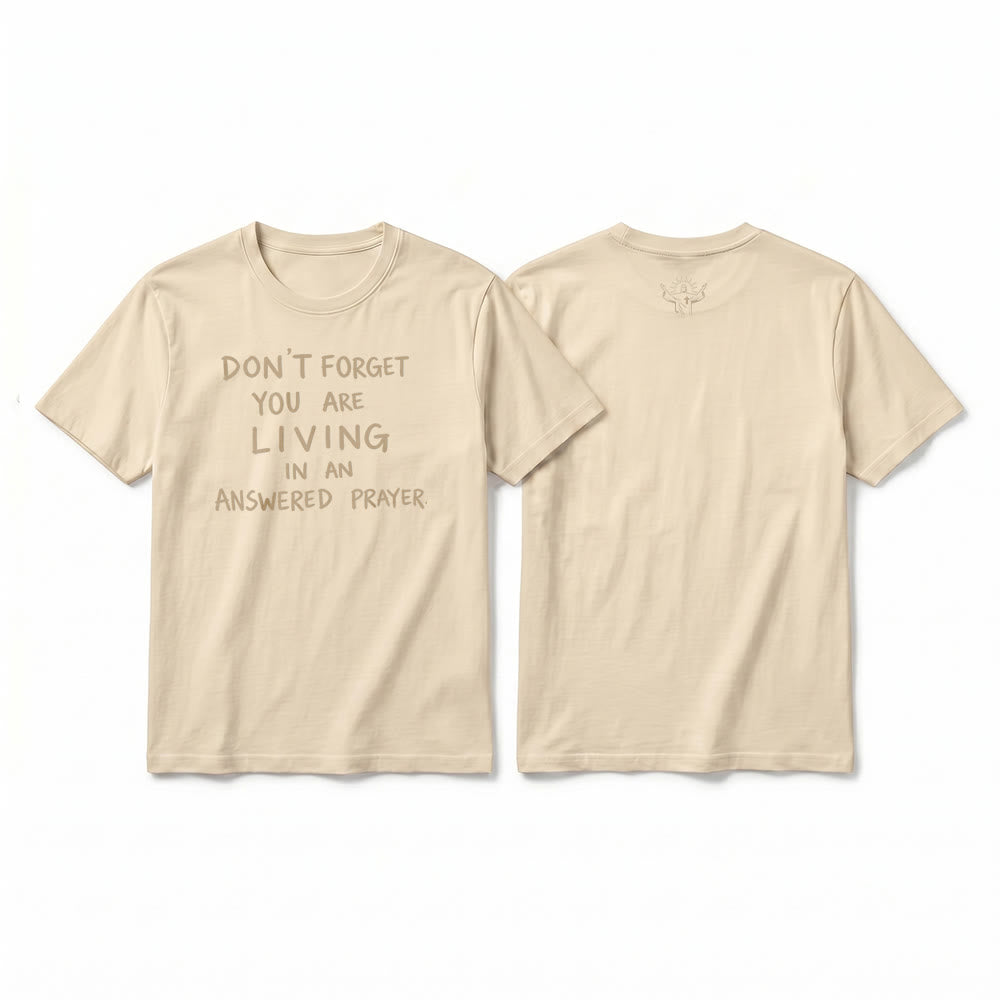 Christianartworkshop T-shirt a maniche corte premium "Gratitudine fedele - Preghiera esaudita" - Beige - 2XL - image 16