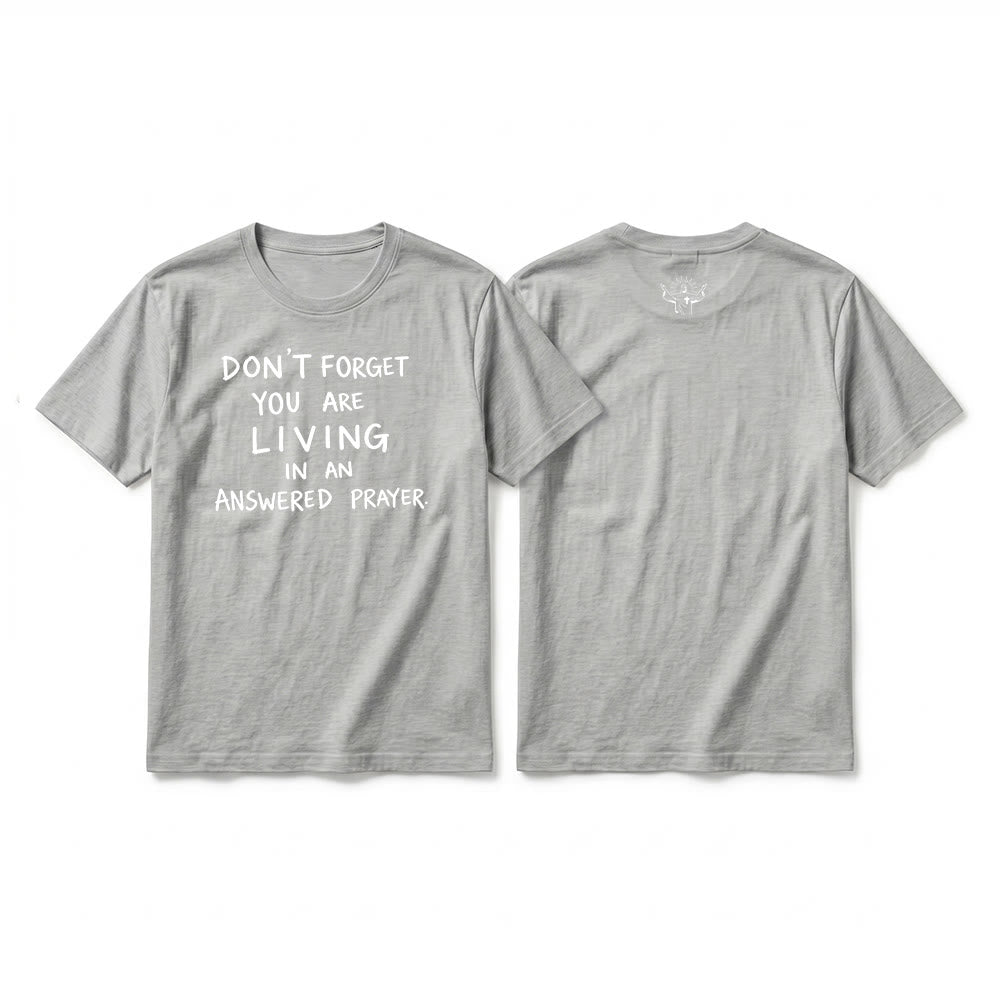 Christianartworkshop T-shirt a maniche corte premium "Gratitudine fedele - Preghiera esaudita" - Grigio - 2XL - image 4